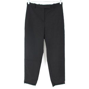 Maje Piesta Pantalon Satin Side Stripe Pants Notched Cropped Ankle Cuff 40 M NEW